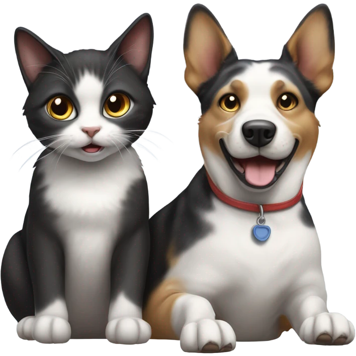 Dog riding cat emoji