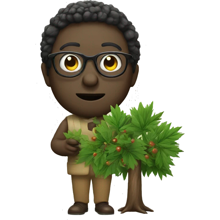 Castor eating a tree with glasses  emoji