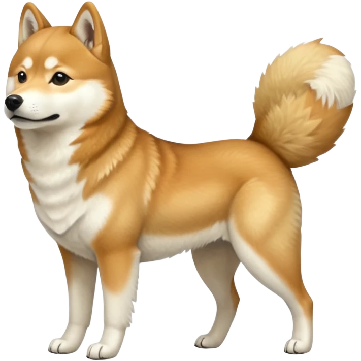 Labrador-Shiba-Inu-Husky-Wolf-hybrid,  full body emoji