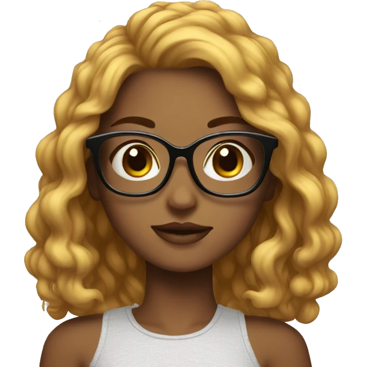 beautiful girl with glasses emoji