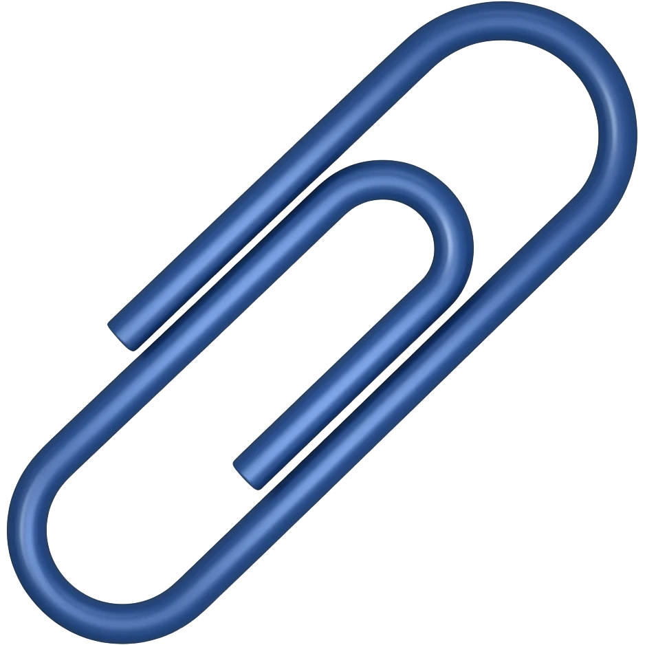 Indigo  paper clip emoji