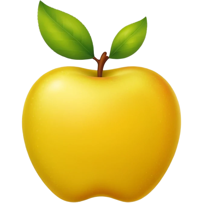Yellow apple emoji