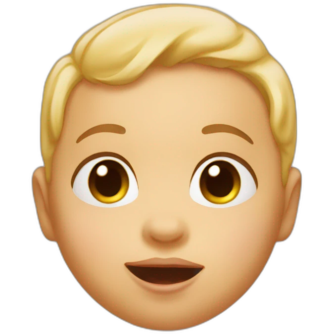 Upside-down face baby emoji