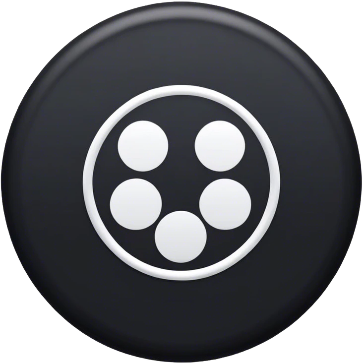 make a black cirlce with 3 lines going through it one in the middle, one going from top left to bottom, and one going from botton right up emoji