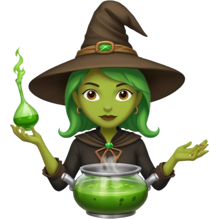 green witch cooking potion emoji