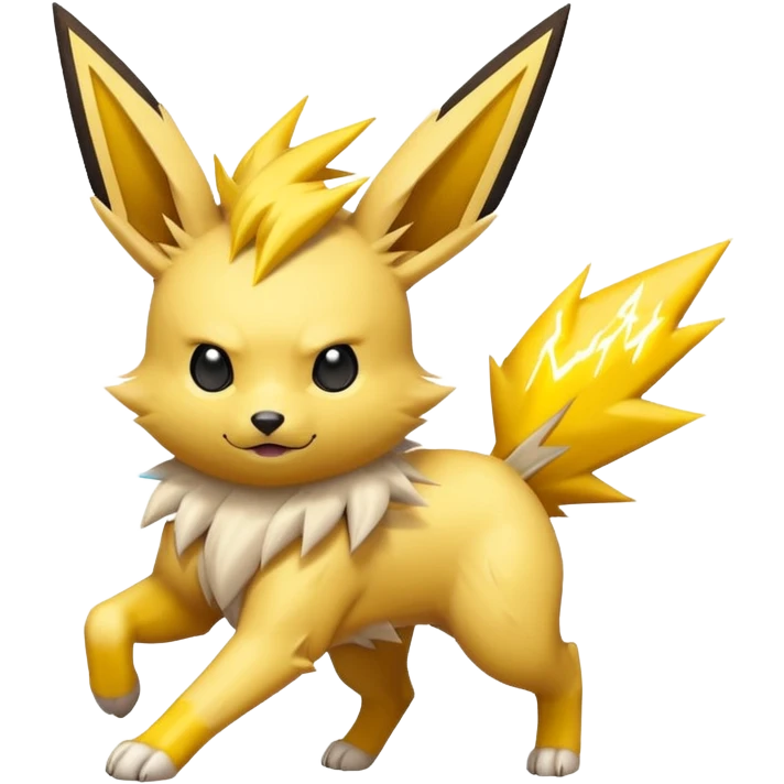 Jolteon the electric Pokémon jumping emoji