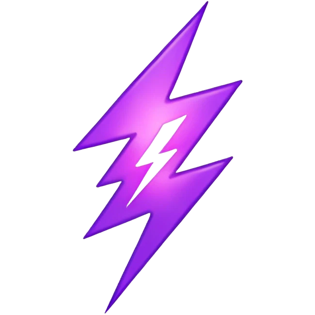 purple lightning emoji