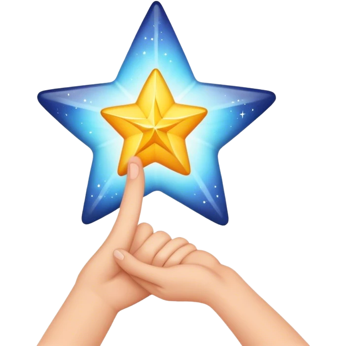 grabbing a dream star with your hand  emoji