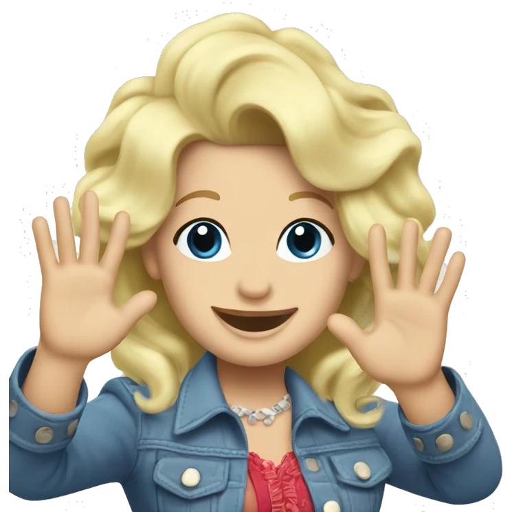 Dolly Parton high five emoji