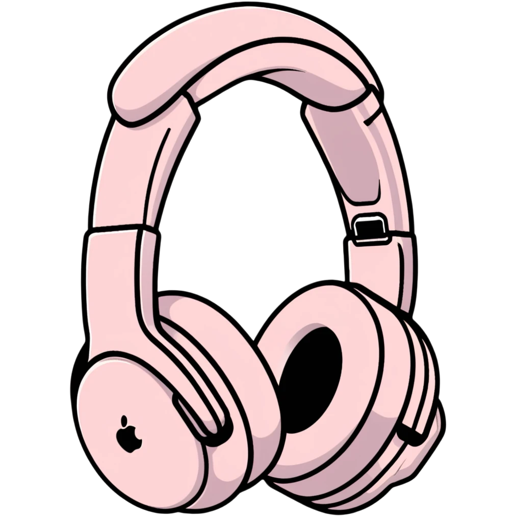 pink airpods max headphones emoji