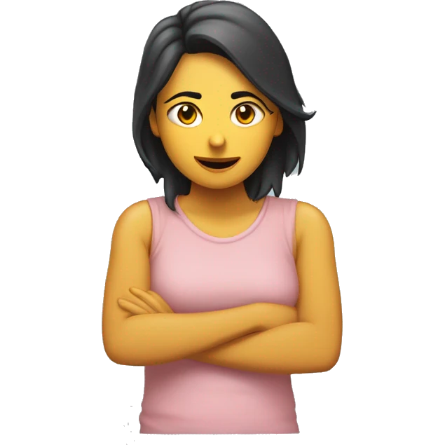 Chica morena delgada durmiendo  emoji