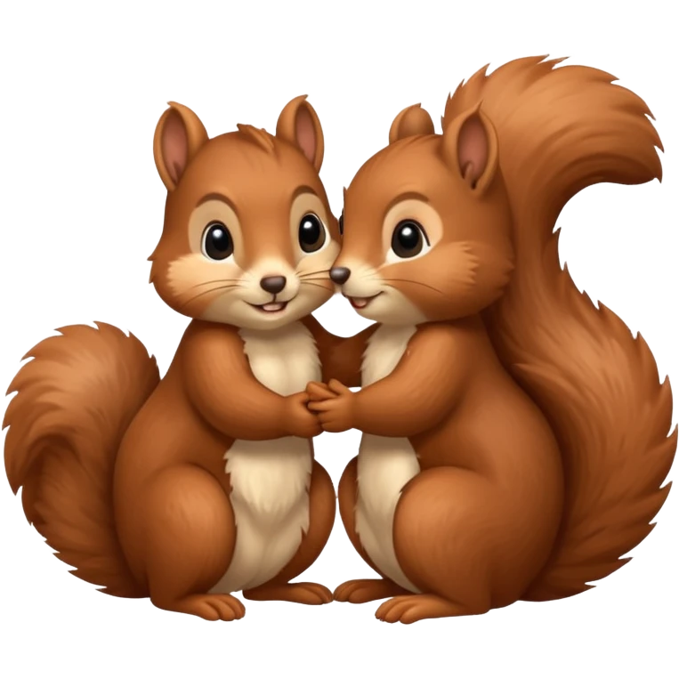 two squirrels cuddling emoji