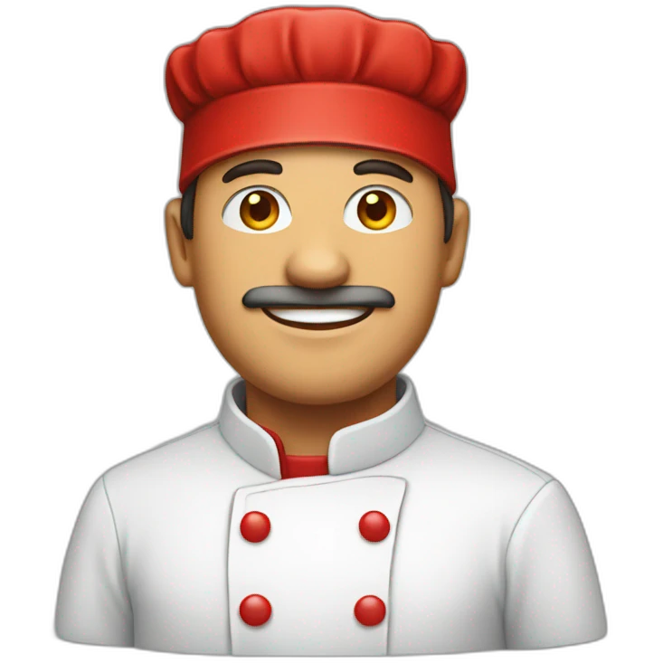Chef with a red hat emoji