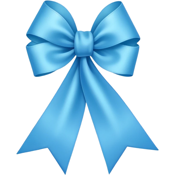 🎀 A light blue ribbon with this shape emoji
