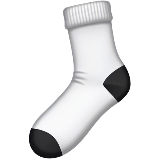 a blackened white sock emoji