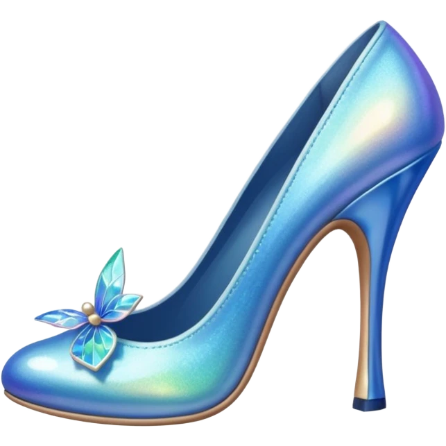 blue fairy high-heeled shoe emoji