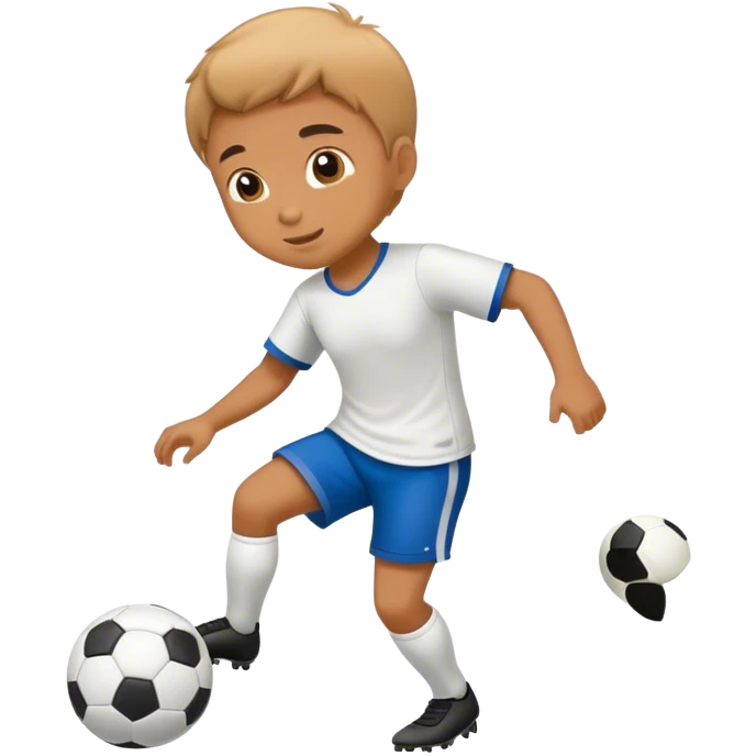 child playing soccer emoji