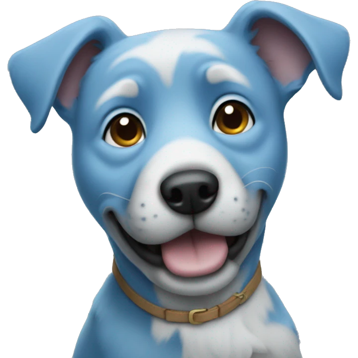 Blue dog emoji