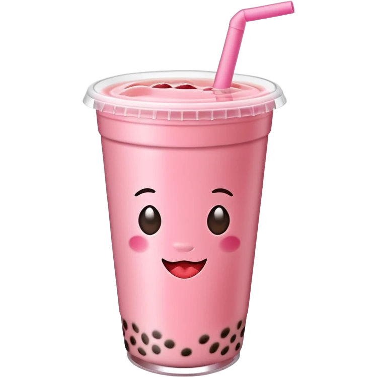 strawberry boba milk tea emoji