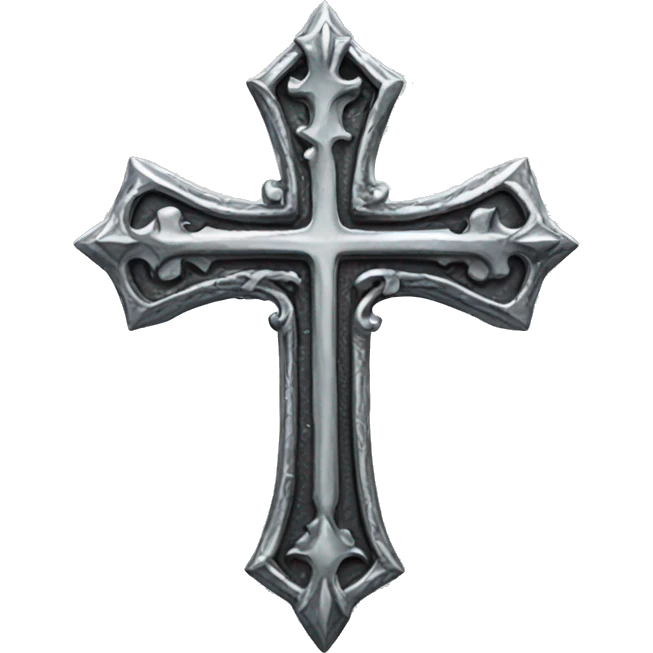 silver gothic cross emoji