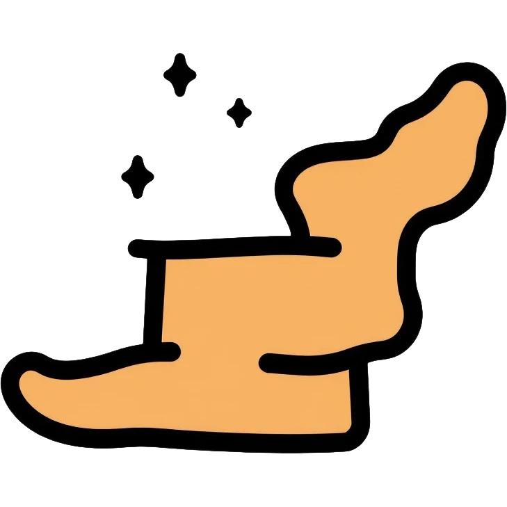 A single small human footprint, representing the first easy step in a journey emoji