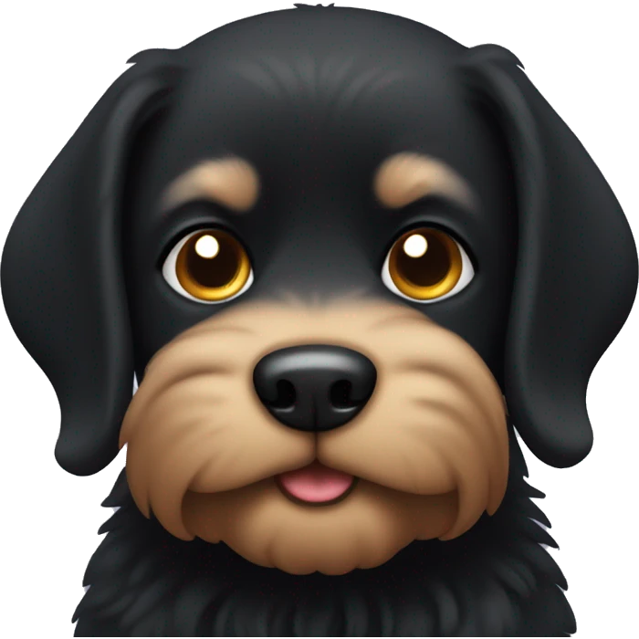 cute black dog emoji