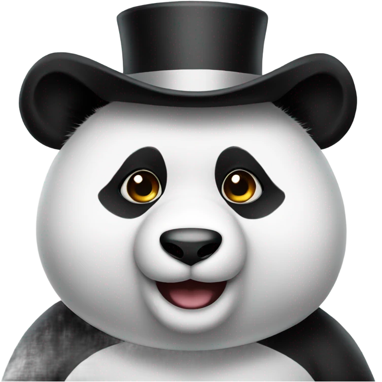 panda with tophat emoji