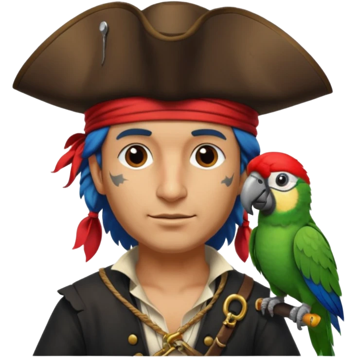 pirate and parrot emoji