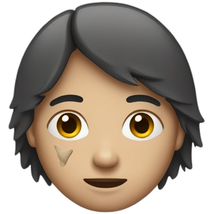 Person with scarred face emoji