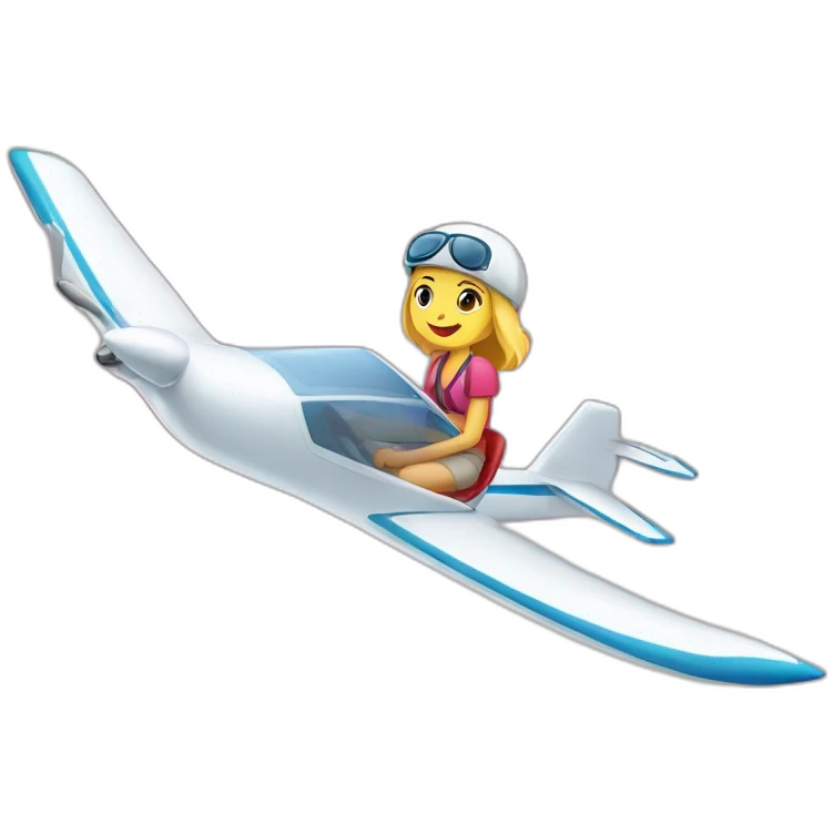 Sailplane with girl emoji