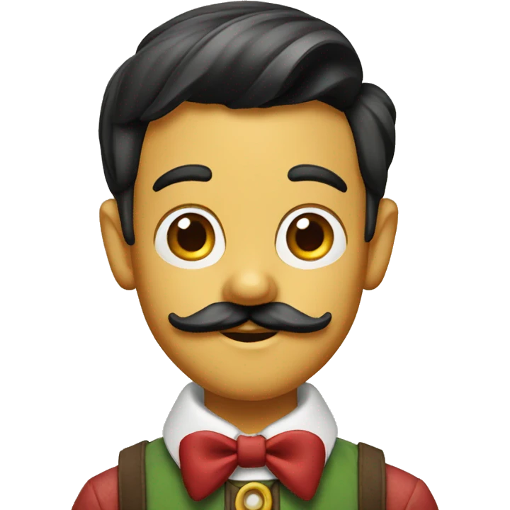 pinocchio with a mustache emoji