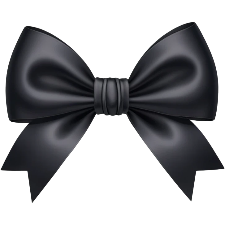 Black coquette bow with only back in it and no other colour  emoji