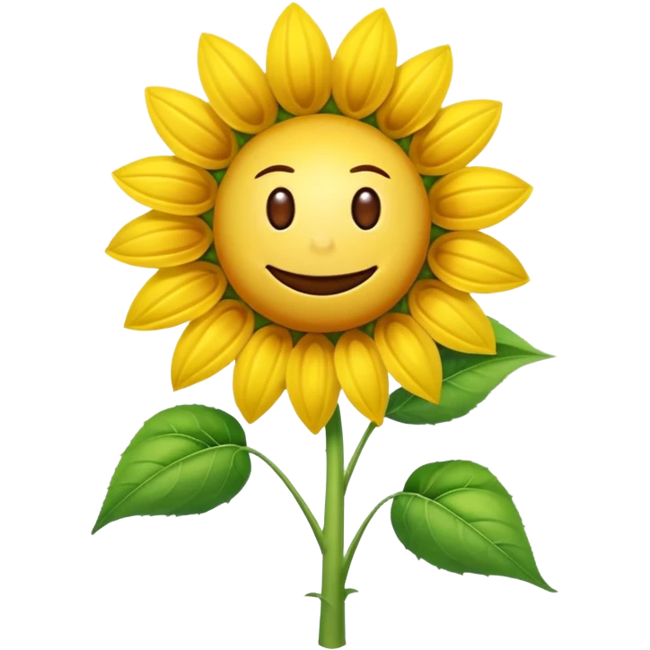 An exact  picture of the sunflower from Plants vs. Zombies emoji