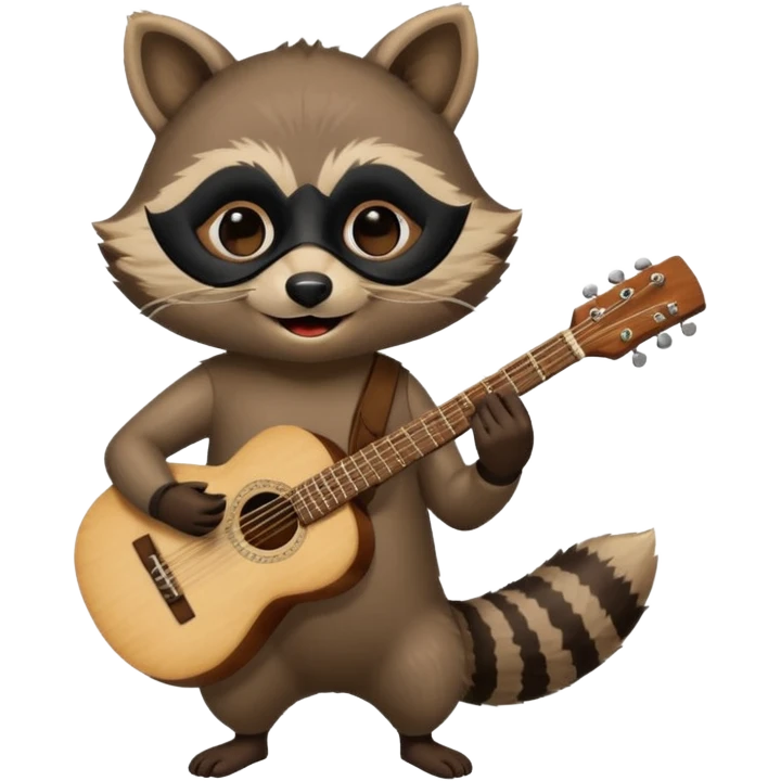 Raccon with guitar emoji