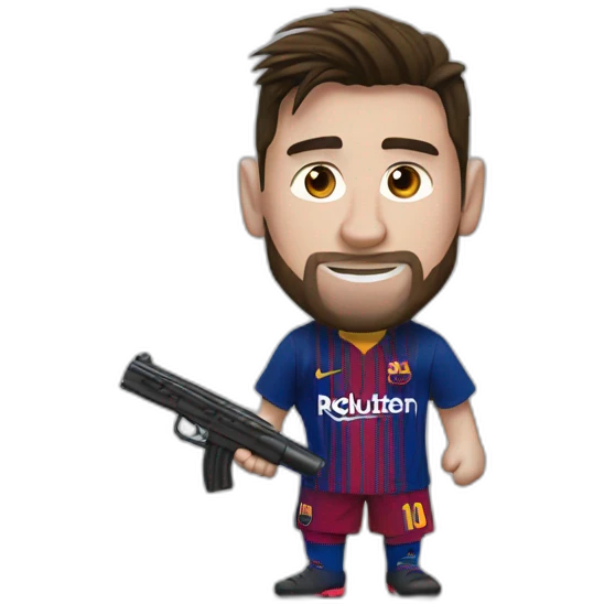 Messi-with-a-gun emoji