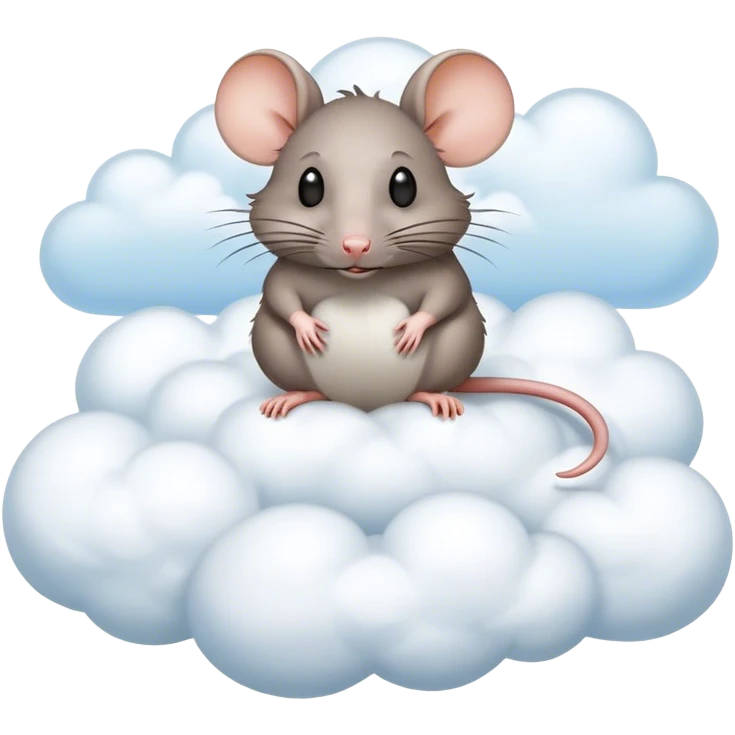 rat sitting on a cloud peacefully  emoji