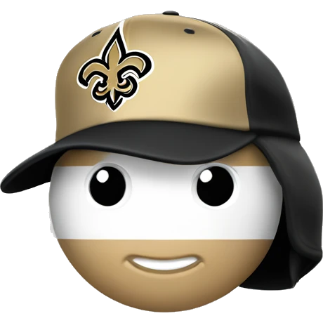 New Orleans saints baseball hat emoji