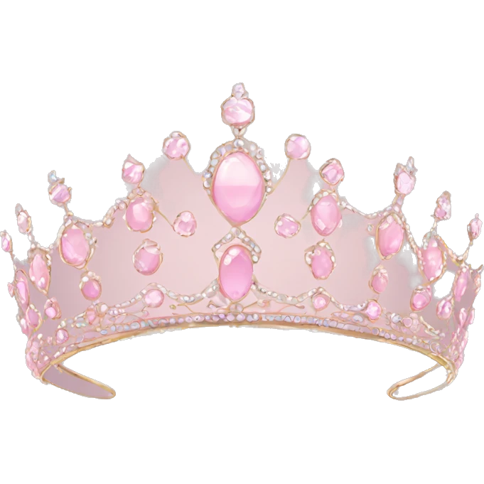 pale pink tiara emoji