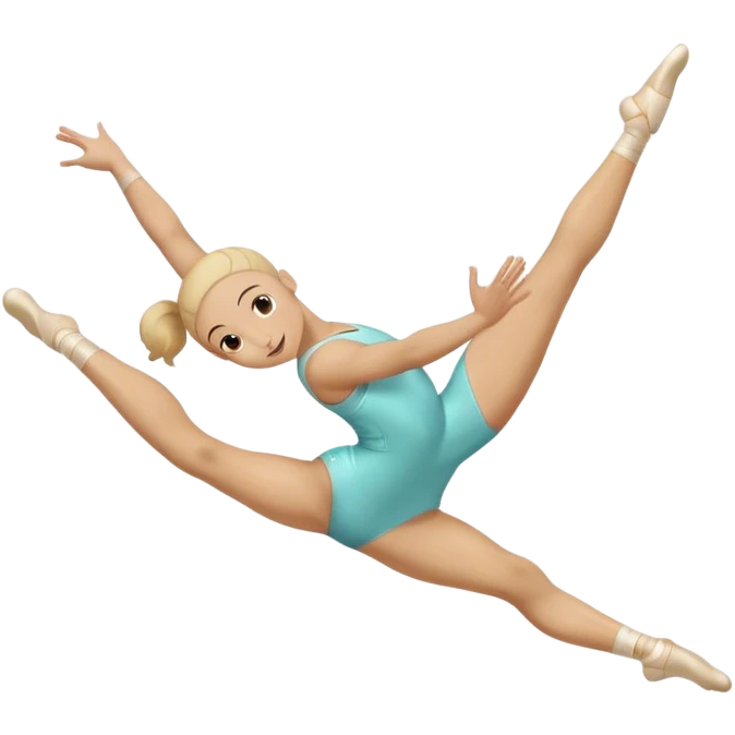 Gymnast while doing a Flic-Flac emoji