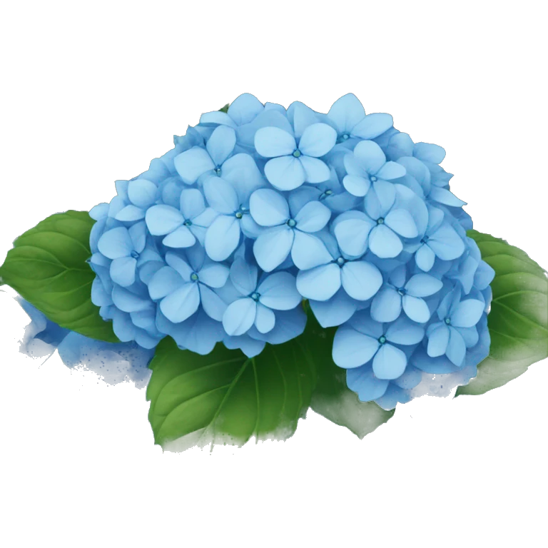 Blue hydrangea emoji