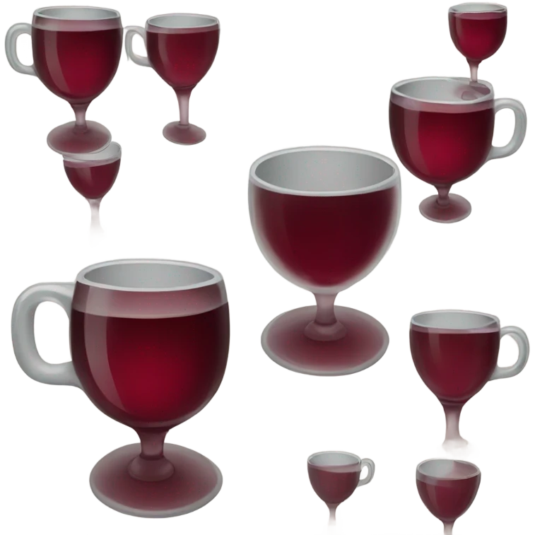 Two cups of burgundy wine emoji