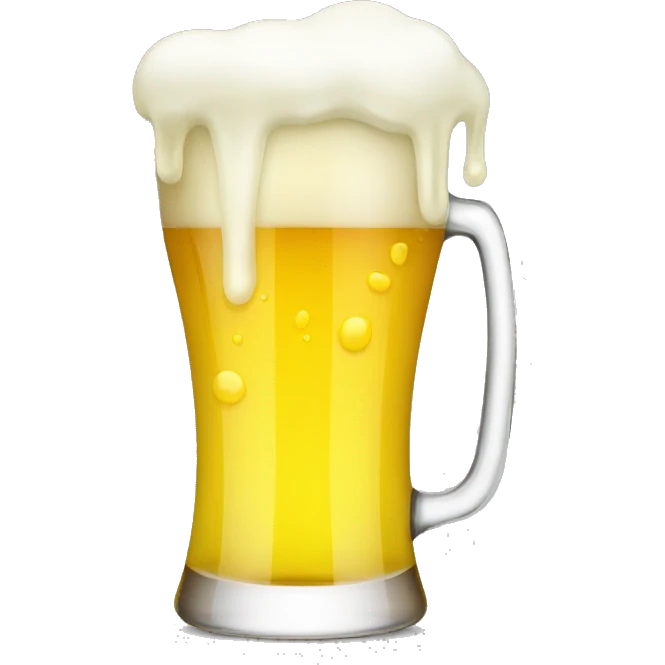 Beer glass half filled with yellow liquid emoji