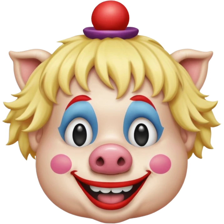 pig blonde clown emoji