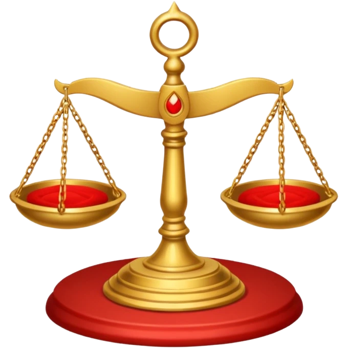 Create a casting sigil inspired by the wizard101 balance school using base color sand and trim color red. A golden scale in the middle as a focus  emoji