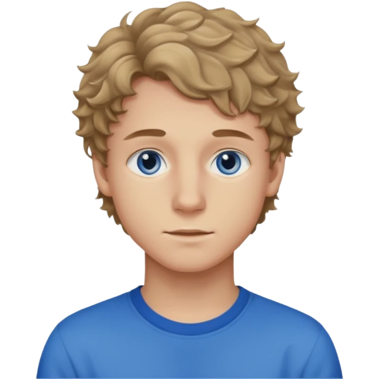 20 year old boy with slightly curly dark blonde hair and blue eyes with 20 year old girl with brown hair and blue eyes (girl is brunette (straight hair), boy is blonde.) BLONDE BOY emoji