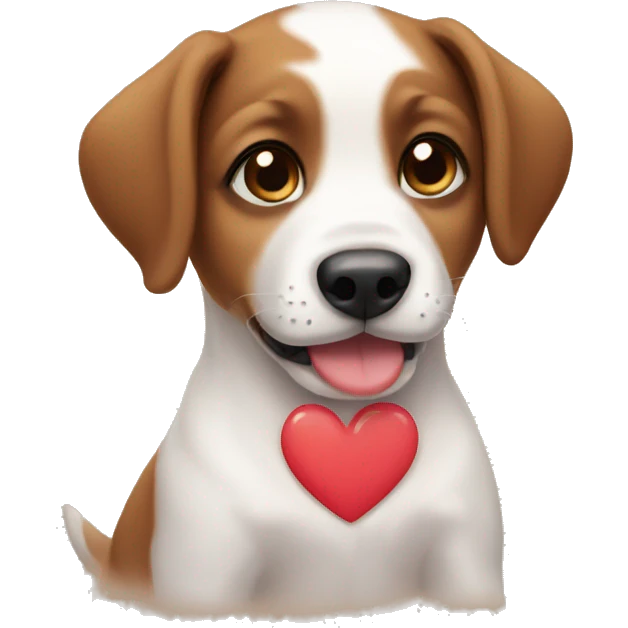 puppy with heart eyes emoji