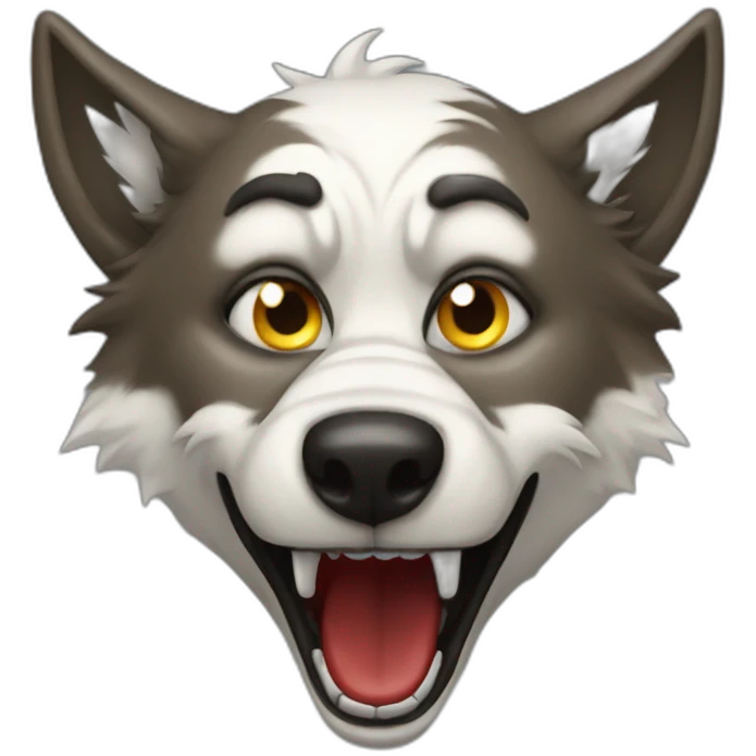 wolf-clown-cry emoji