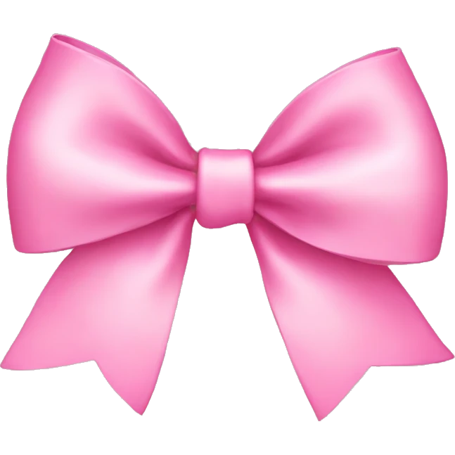 Preppy pink bow emoji