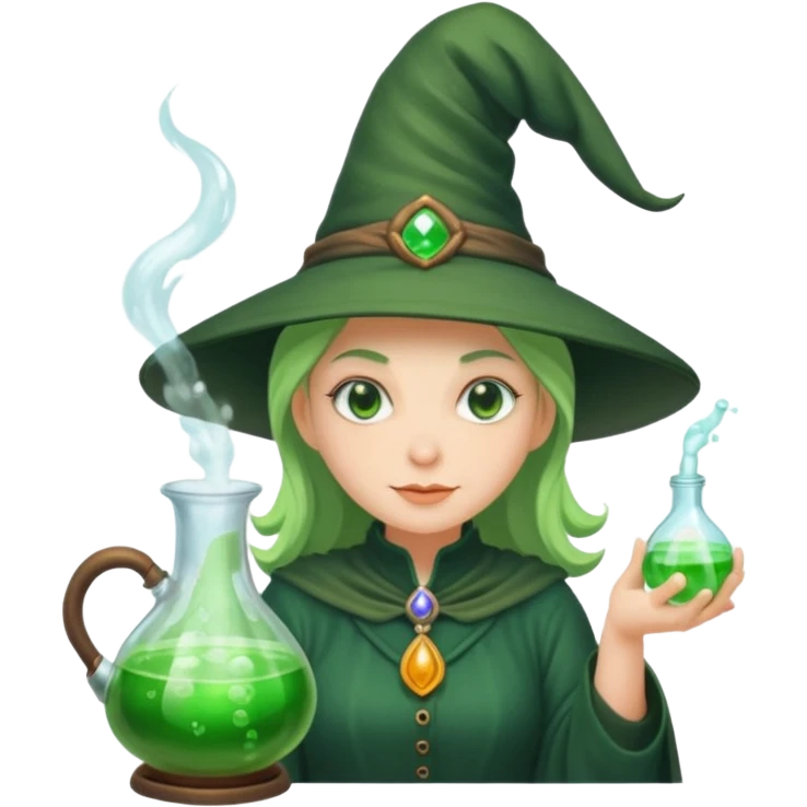 green witch cooking potion emoji