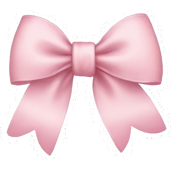Light pink bows emoji